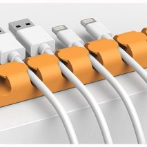 ORICO 7 Slot Desktop Cable Management Clip - Orange