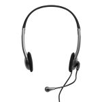 Port Stereo Headset with Mic with 1.2m Cable|1 x 3.5mm|Volume Controller - Black