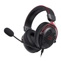 REDRAGON Over-Ear DIOMEDES Honeycomb 3.5mm AUX Gaming Headset - Black